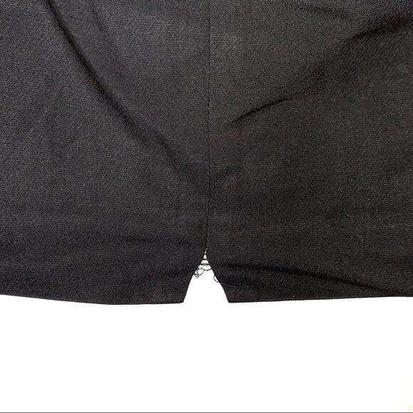 Loft black lined skirt with zipper embellishments size 8 B96 - Picture 4 of 5